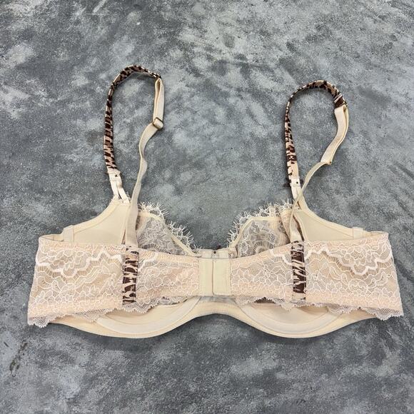 Victoria Secret VS Dream Angels 38B Lightly Padded Uplift Bra Animal Print Lace - Picture 6 of 14